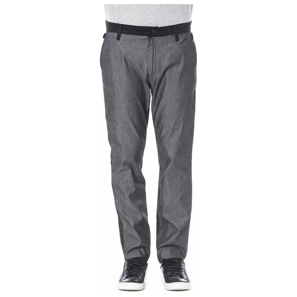 Verri Black Cotton Pant for Timeless Sophistication