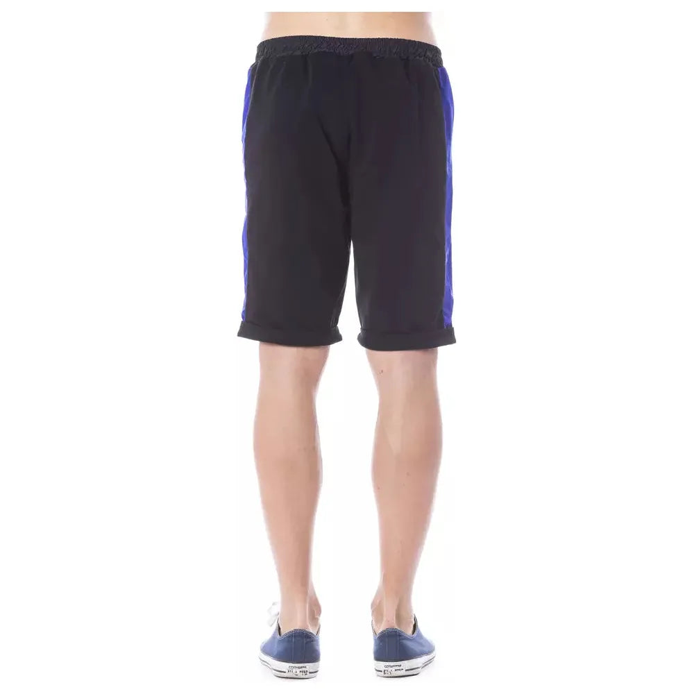 Verri Black Cotton Shorts for Elevated Casual Elegance