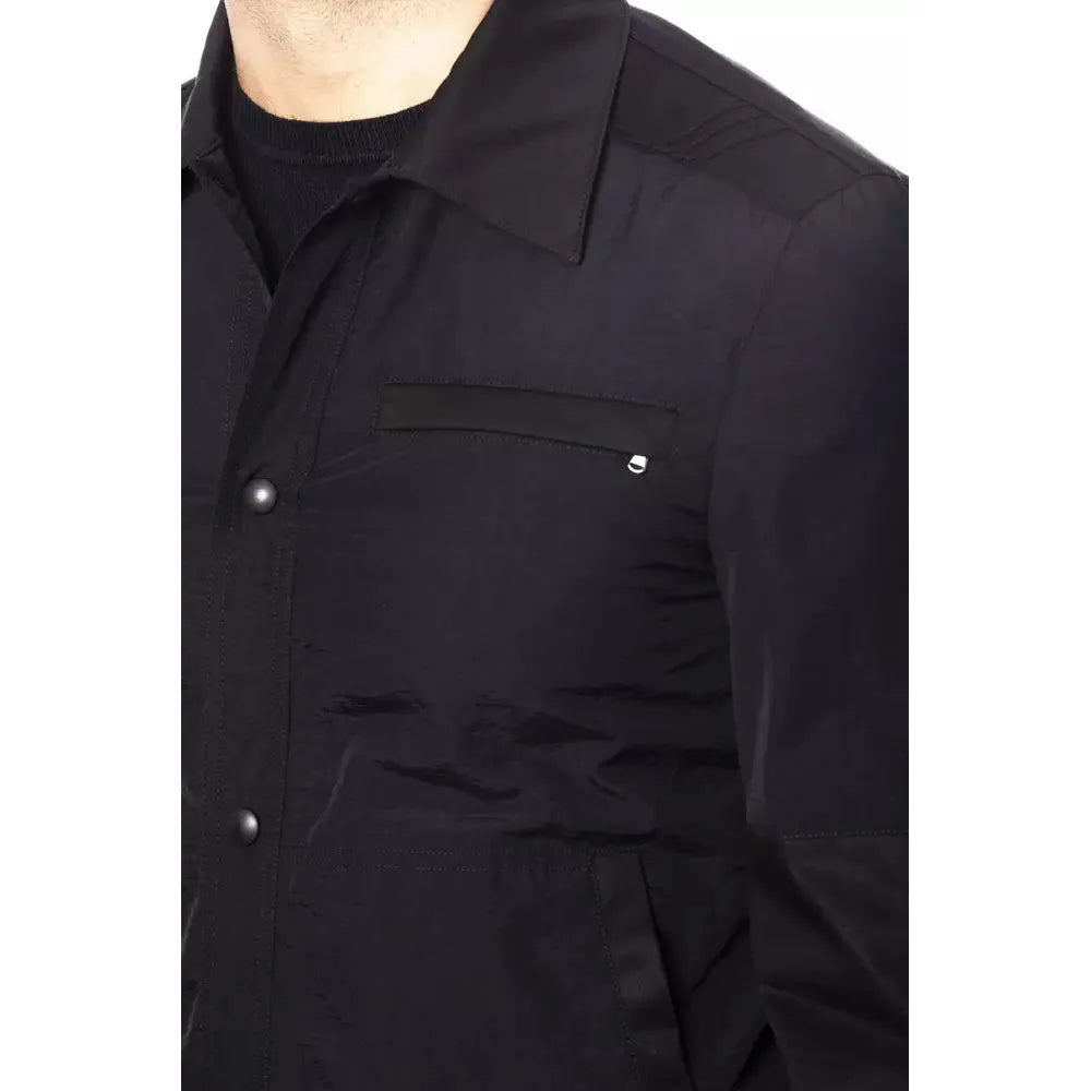 Verri Black Cotton Bomber Jacket for Elevated Style