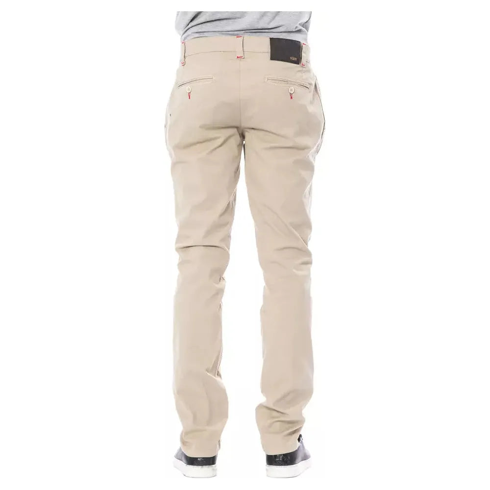 Verri Beige Cotton Chino Pant for Elevated Style
