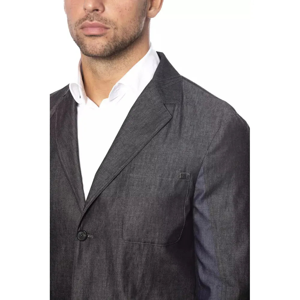 Verri Gray Cotton Blazer - Contemporary Elegance Redefined
