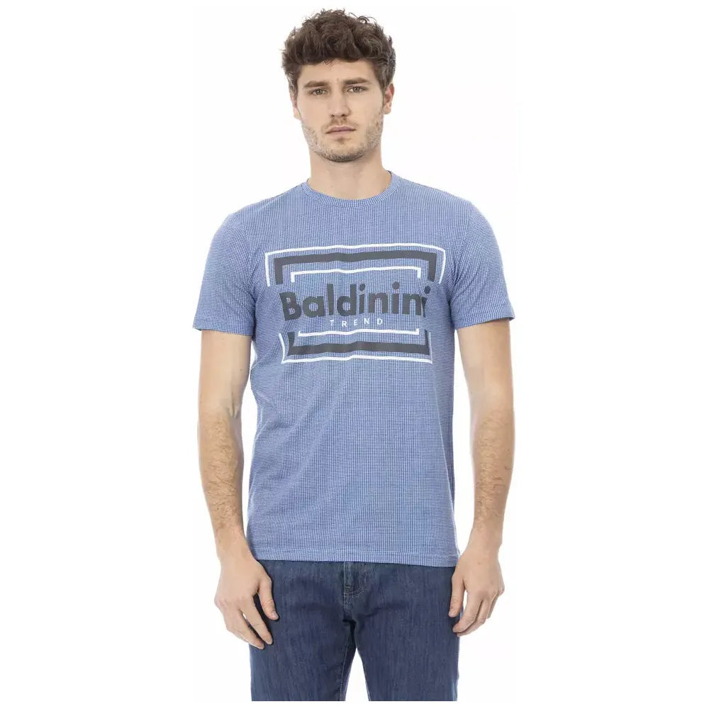 Baldinini Light Blue Cotton T-Shirt for Effortless Elegance