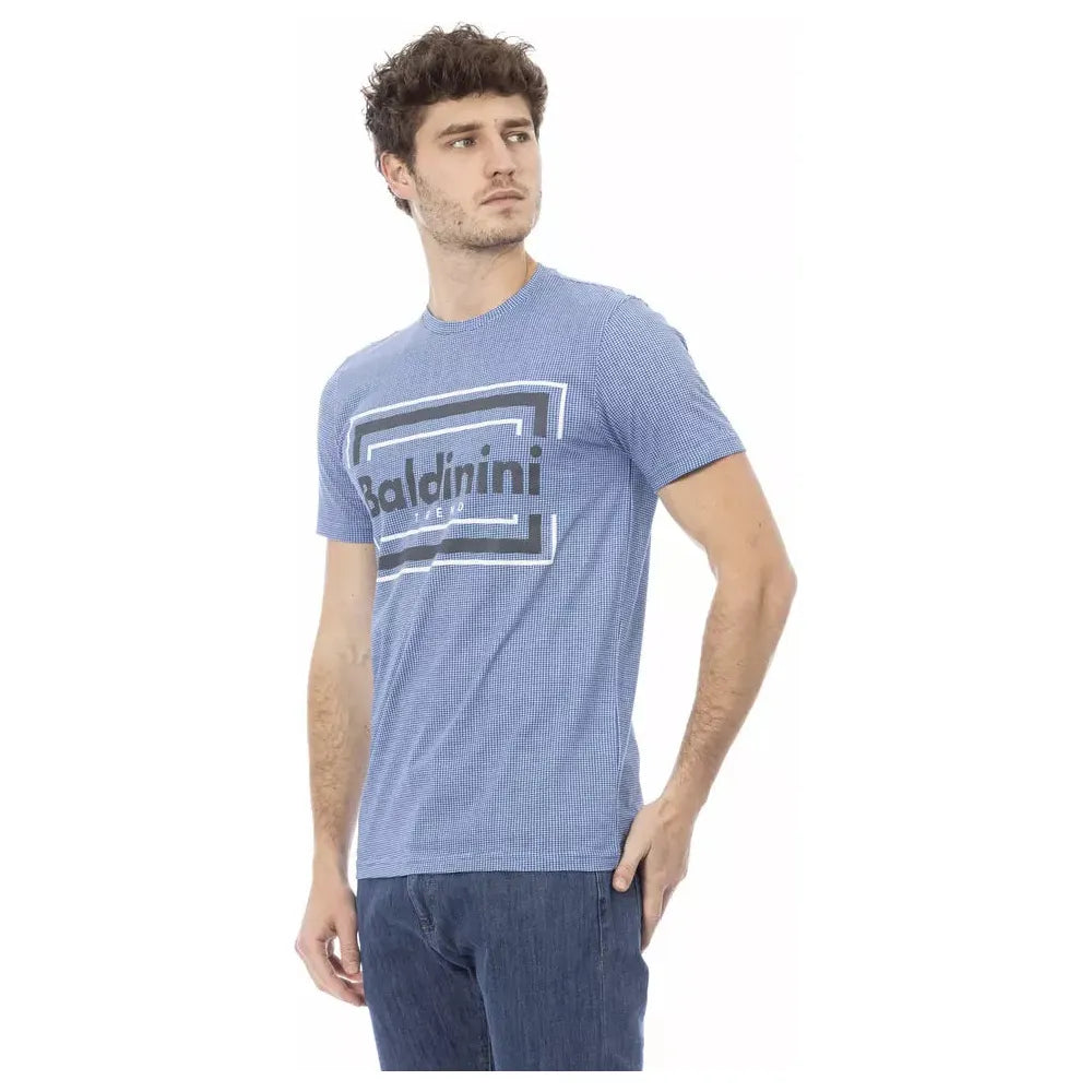 Baldinini Light Blue Cotton T-Shirt for Effortless Elegance