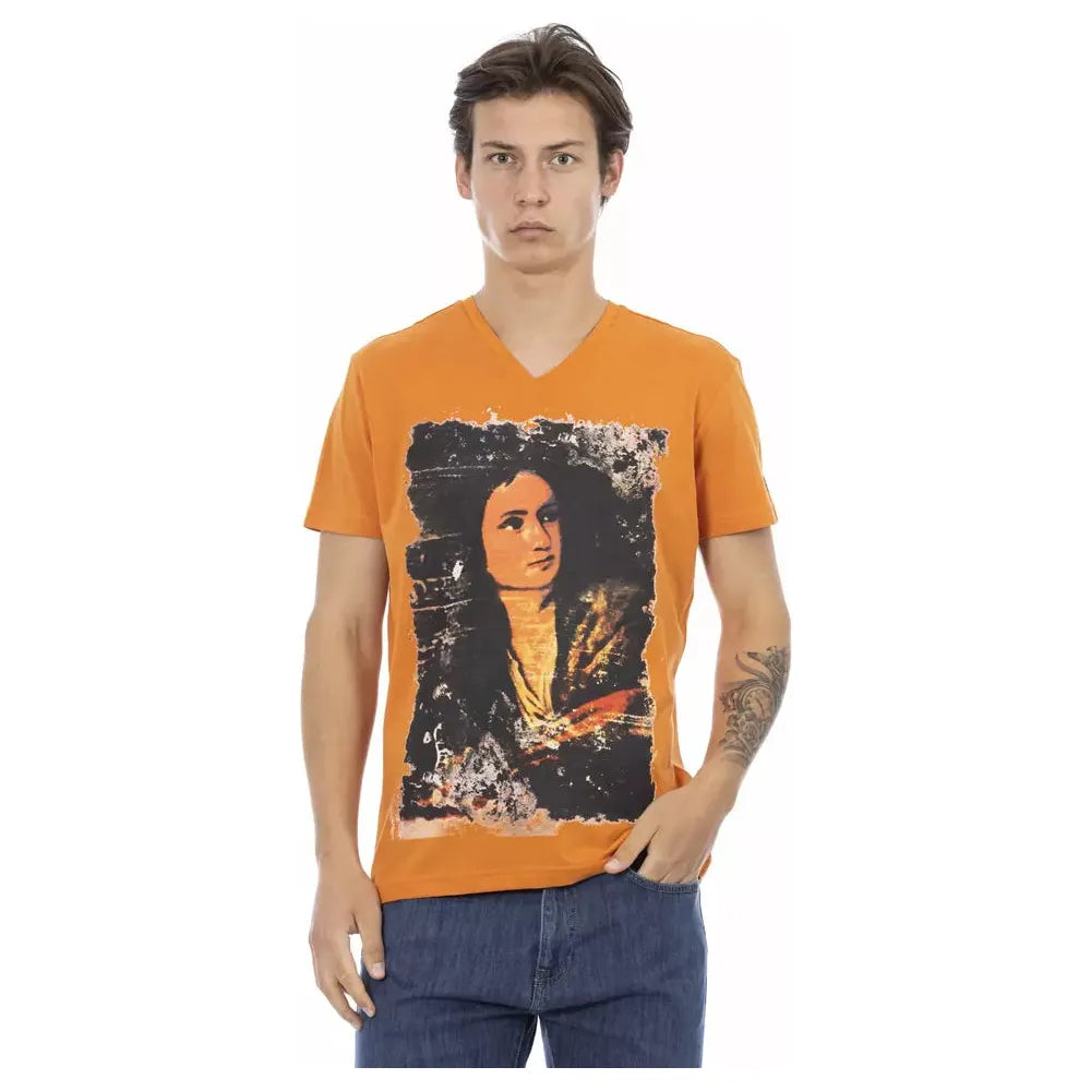 Trussardi Action Orange Cotton T-Shirt for Effortless Style