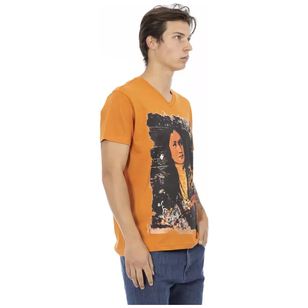 Trussardi Action Orange Cotton T-Shirt for Effortless Style