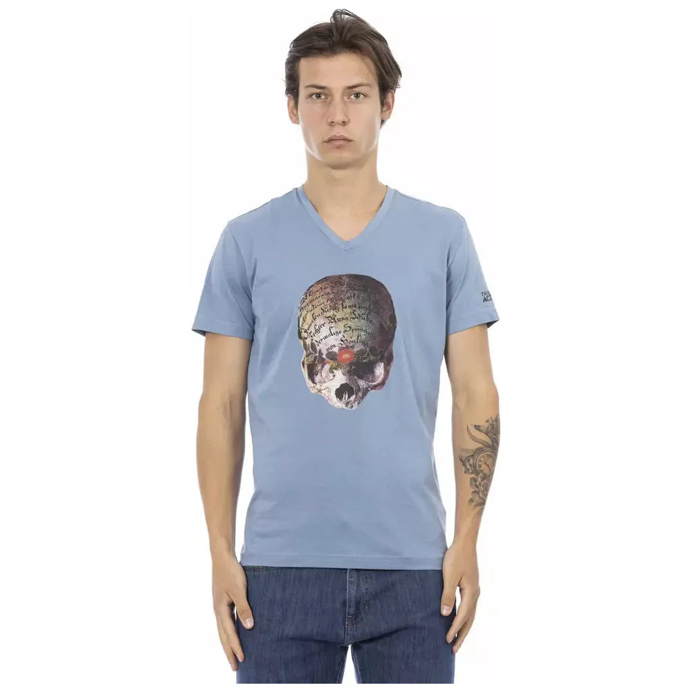 Trussardi Light Blue Cotton T-Shirt for Elegant Style