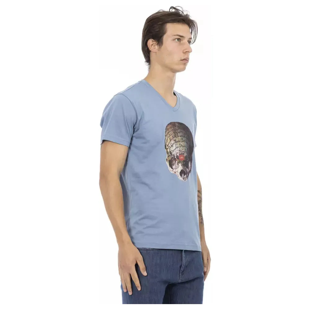 Trussardi Light Blue Cotton T-Shirt for Elegant Style