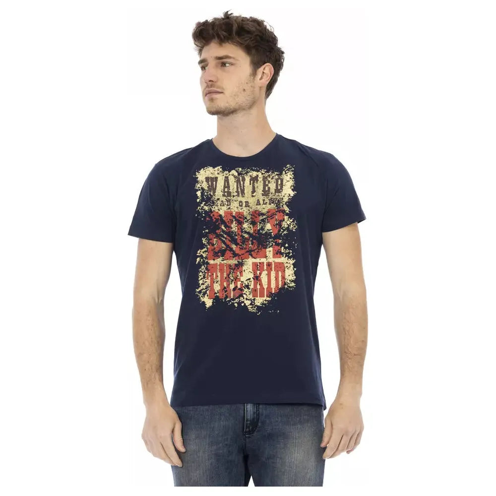 Trussardi Action Blue Cotton T-Shirt for Effortless Style
