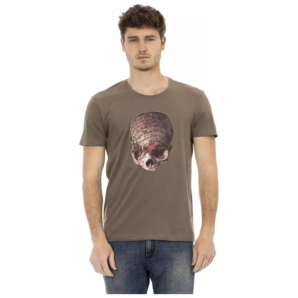 Trussardi Action Brown Cotton T-Shirt for Refined Style