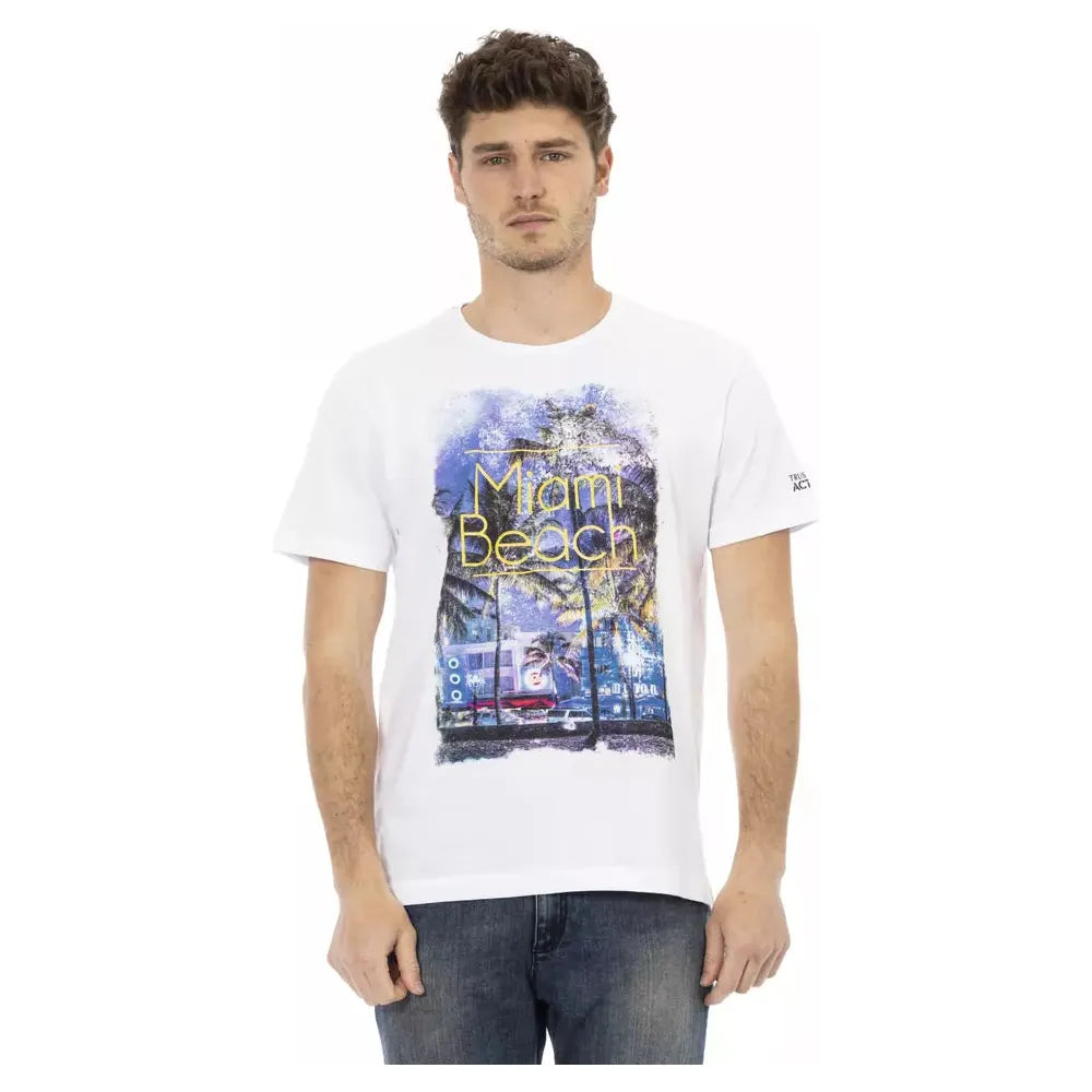 Trussardi Action White Cotton T-Shirt - Timeless Elegance