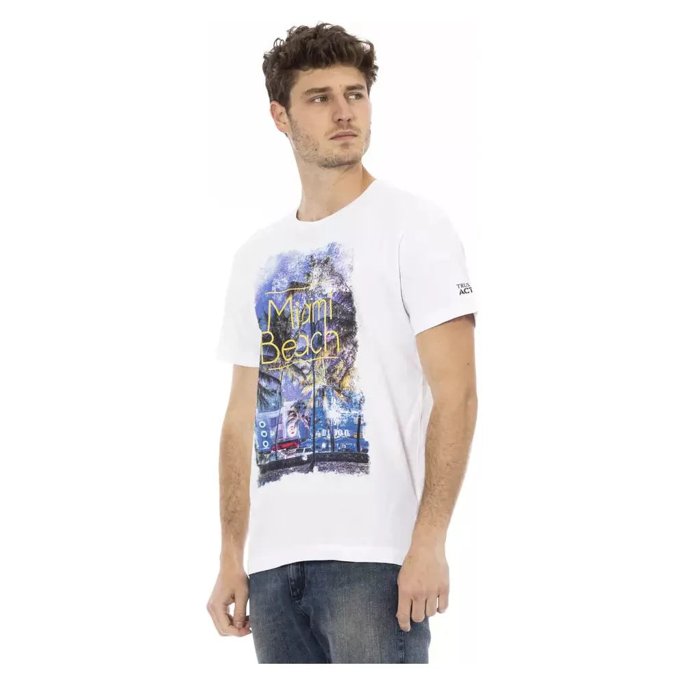 Trussardi Action White Cotton T-Shirt - Timeless Elegance