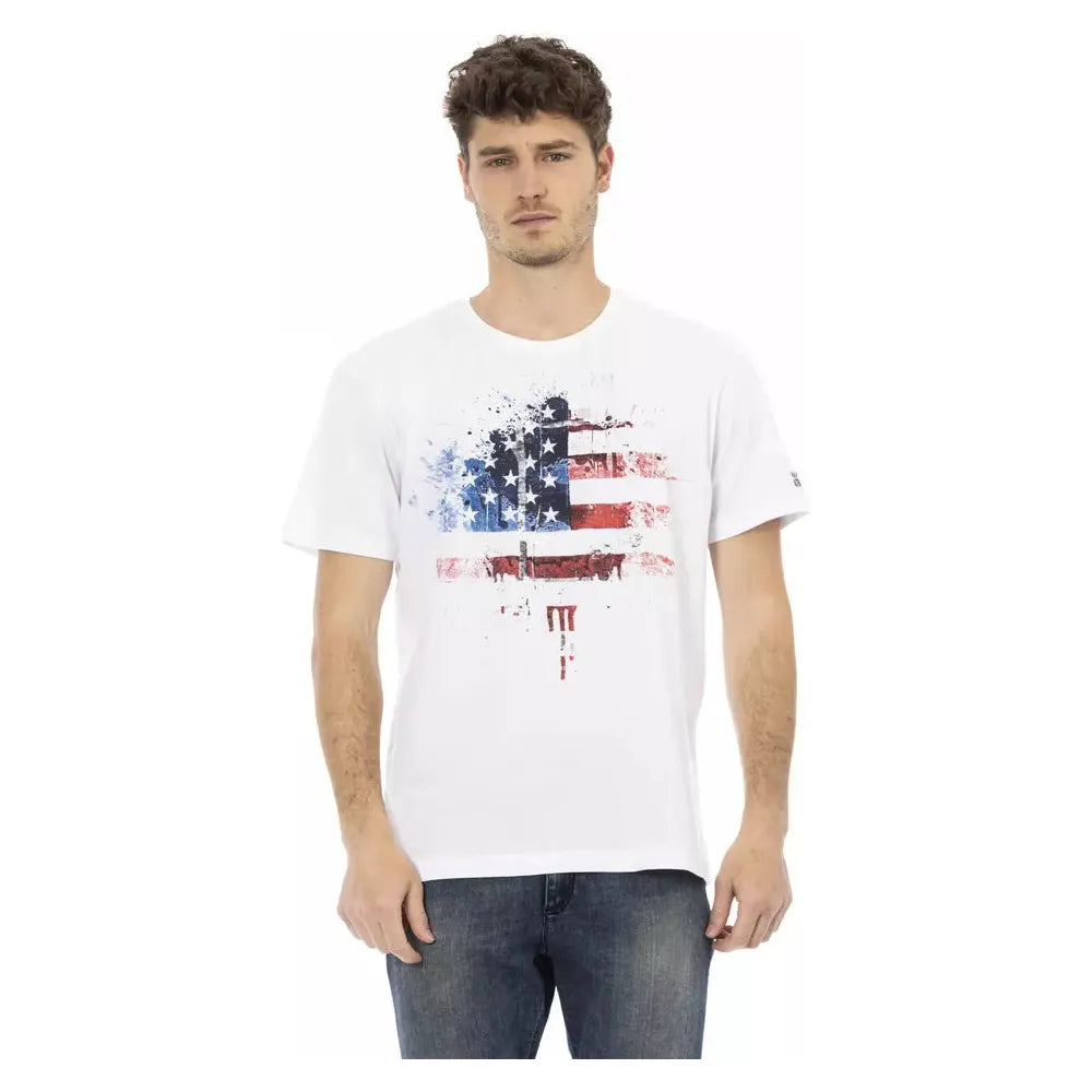 Trussardi Action White Cotton T-Shirt for Elevated Style