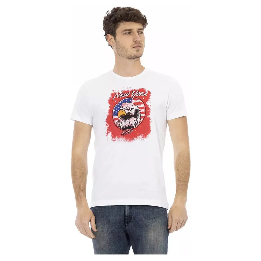 Trussardi Action White Cotton T-Shirt for Effortless Elegance