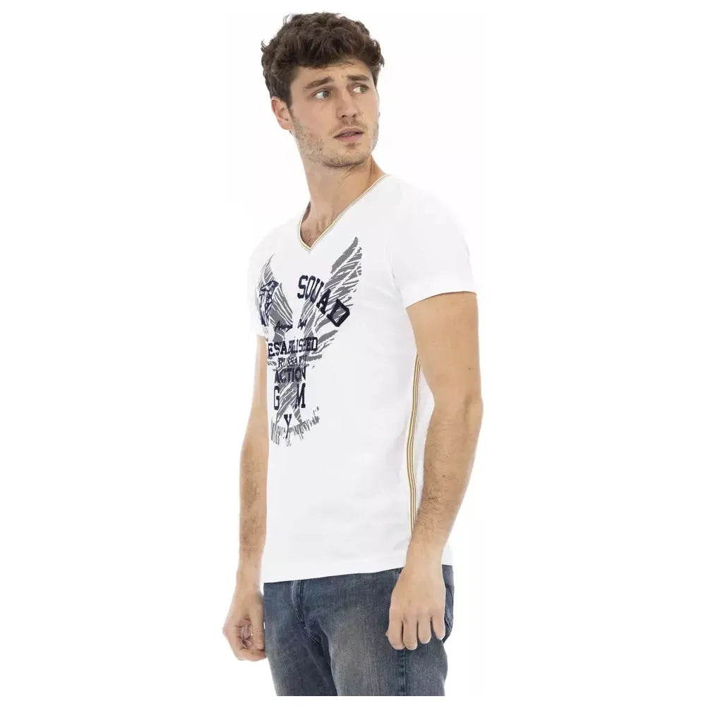 Trussardi White Cotton T-Shirt for Elevated Style