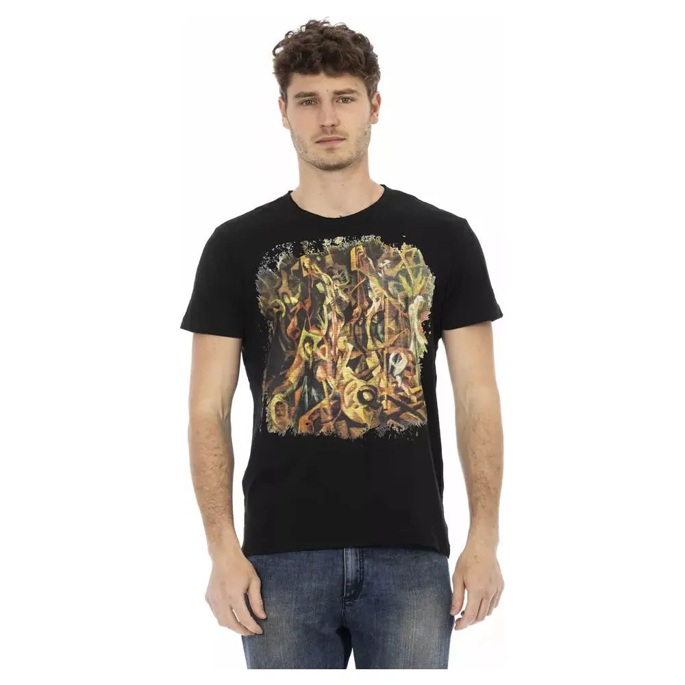 Trussardi Action Black Cotton T-Shirt - Timeless Luxury