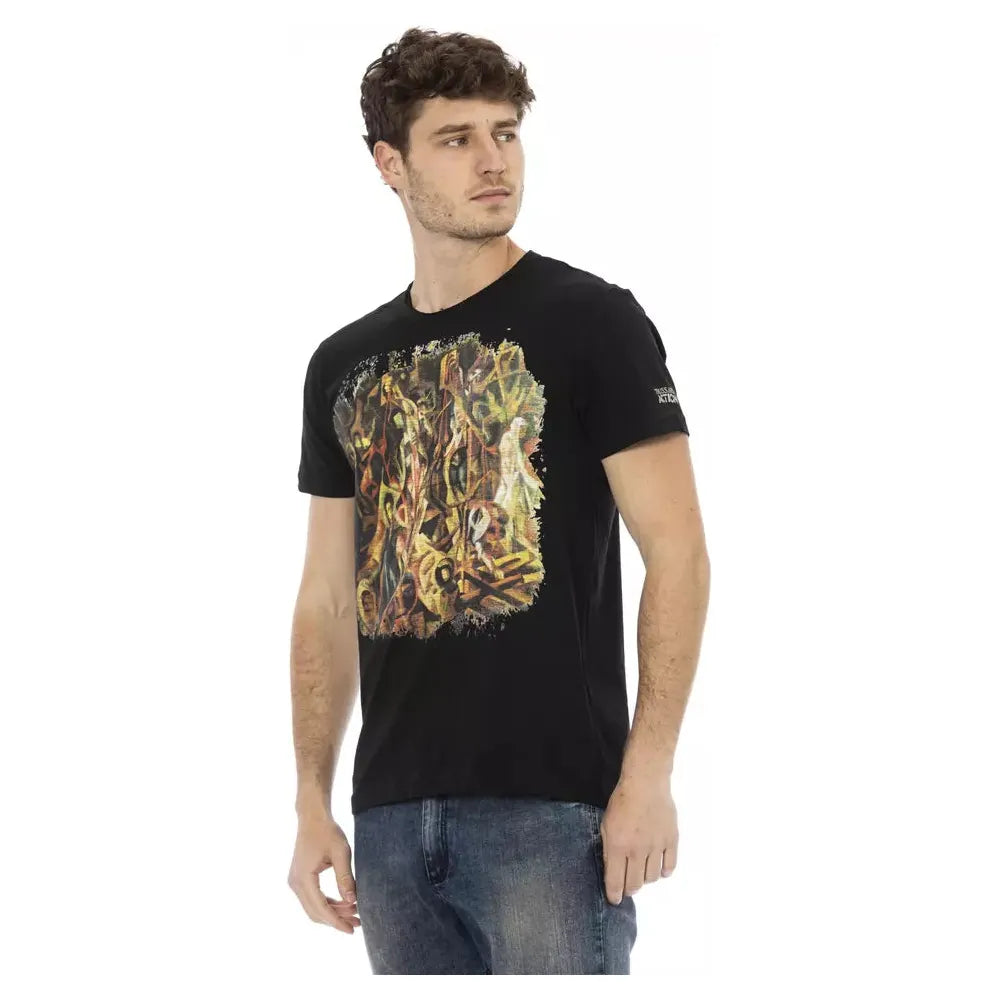 Trussardi Action Black Cotton T-Shirt - Timeless Luxury