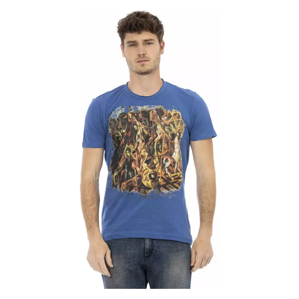 Trussardi Action Blue Cotton T-Shirt for Elevated Style
