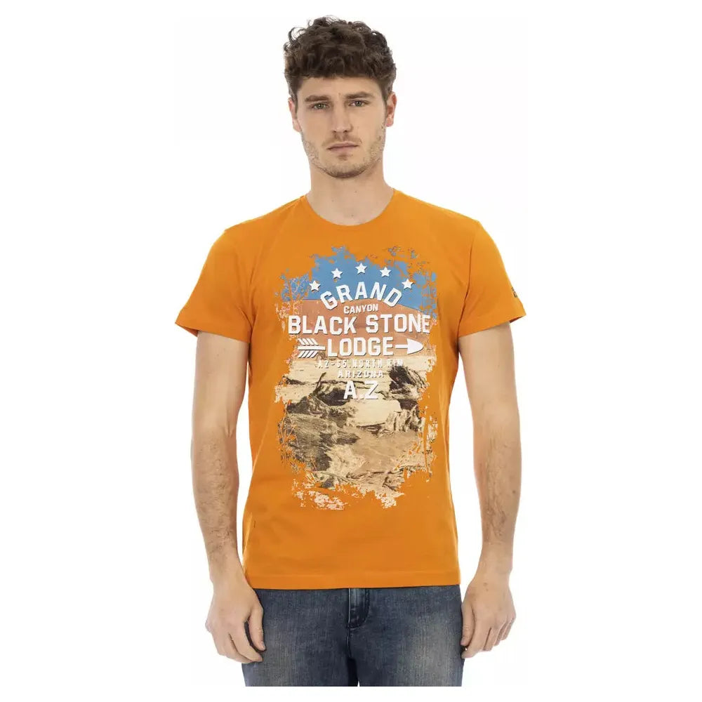 Trussardi Action Orange Cotton T-Shirt for Effortless Style