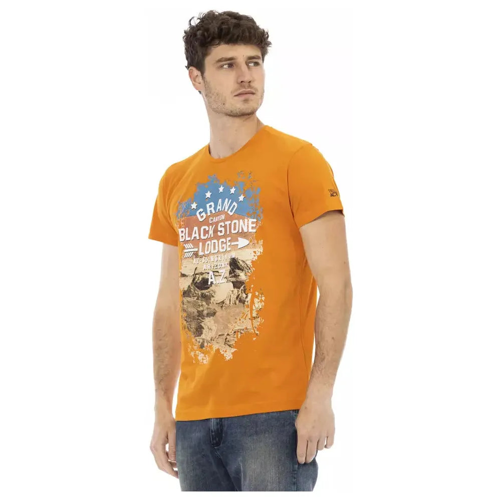 Trussardi Action Orange Cotton T-Shirt for Effortless Style