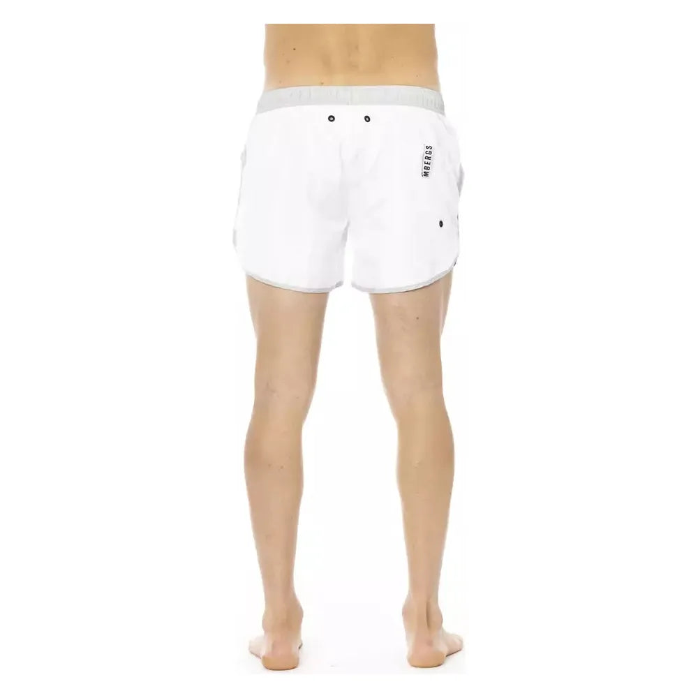 Bikkembergs White Cotton Swim Shorts for Effortless Summer Style