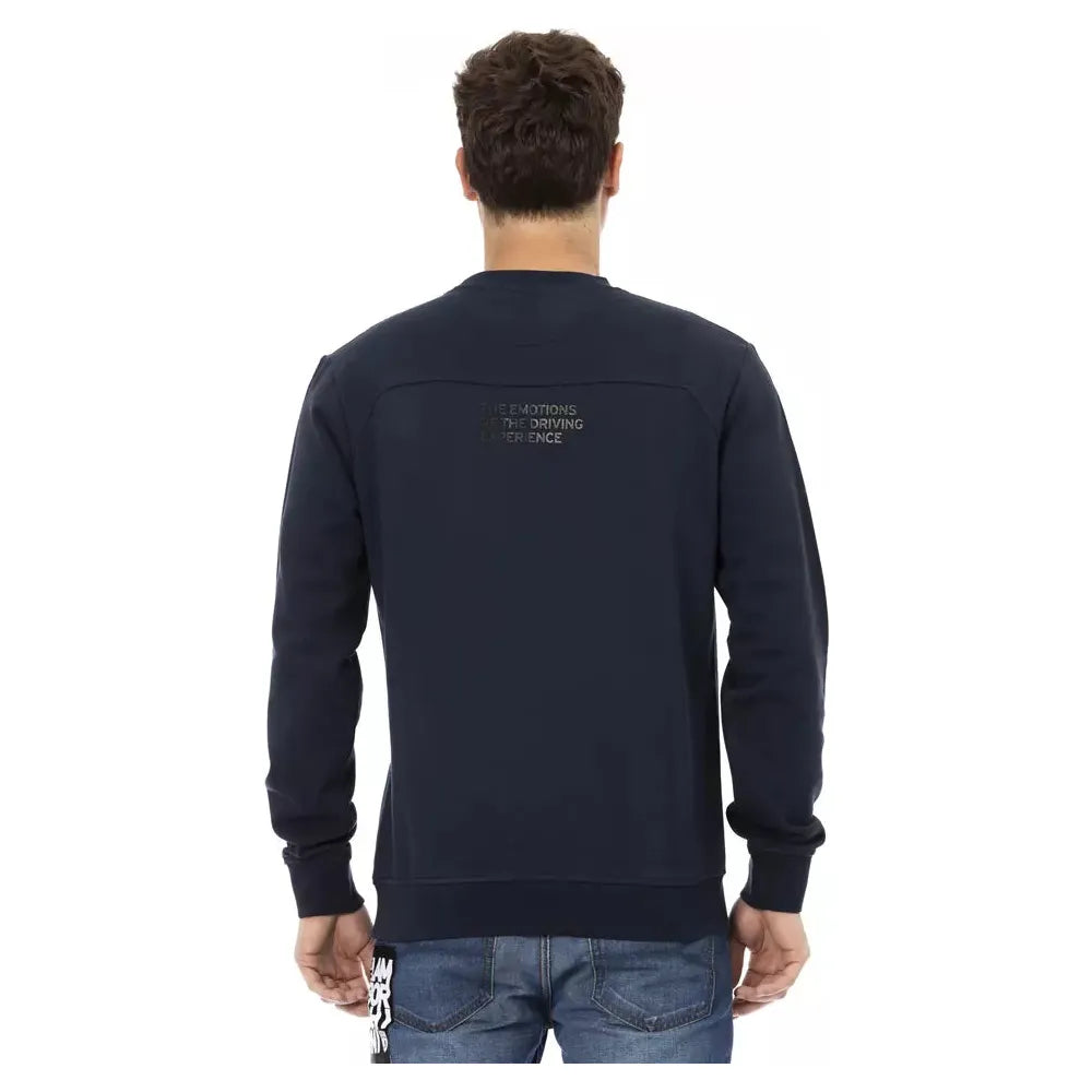 Automobili Lamborghini Blue Cotton Sweater for Luxury Style