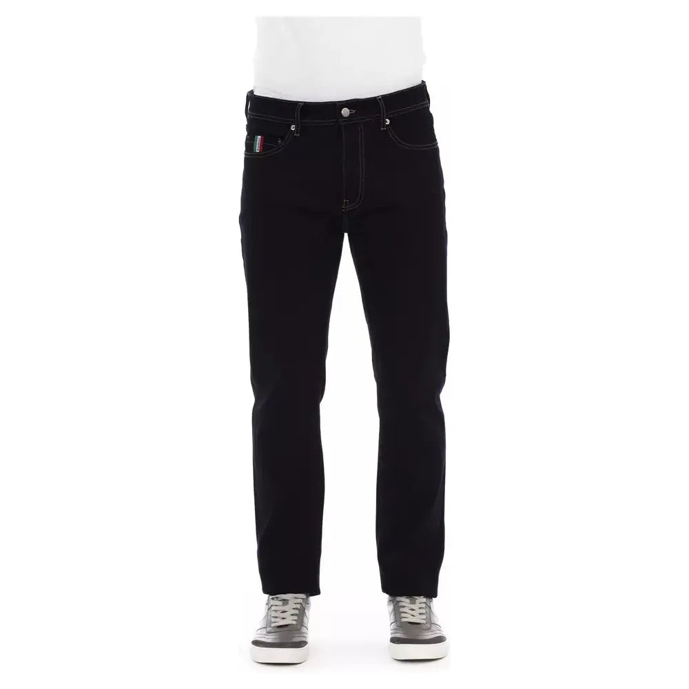 Baldinini Trend Blue Cotton Jeans for Effortless Elegance
