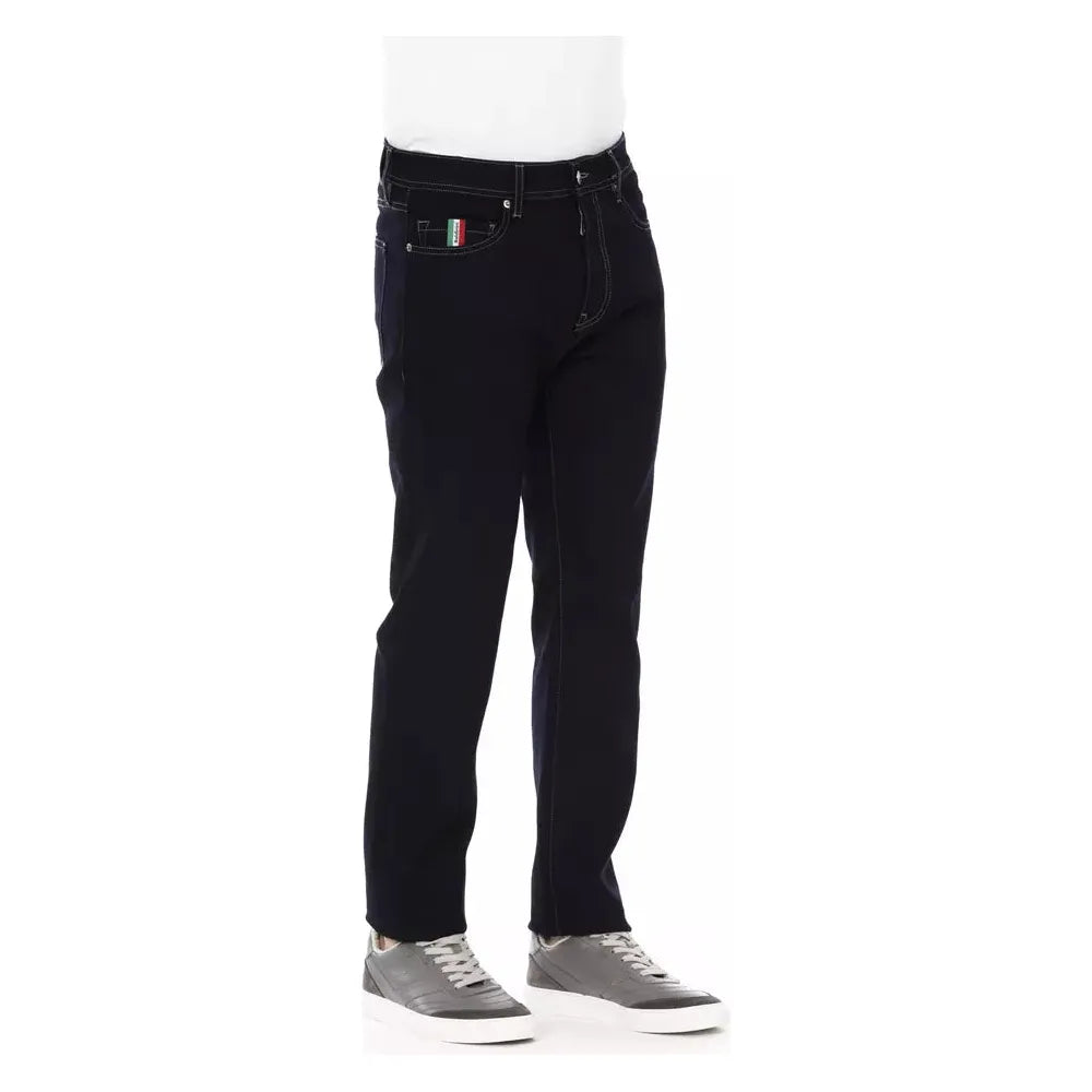 Baldinini Trend Blue Cotton Jeans for Effortless Elegance