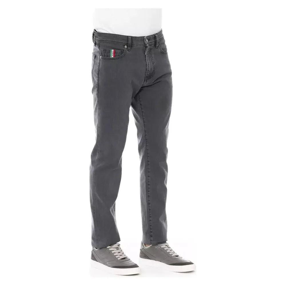 Baldinini Gray Cotton Jeans for Effortless Elegance