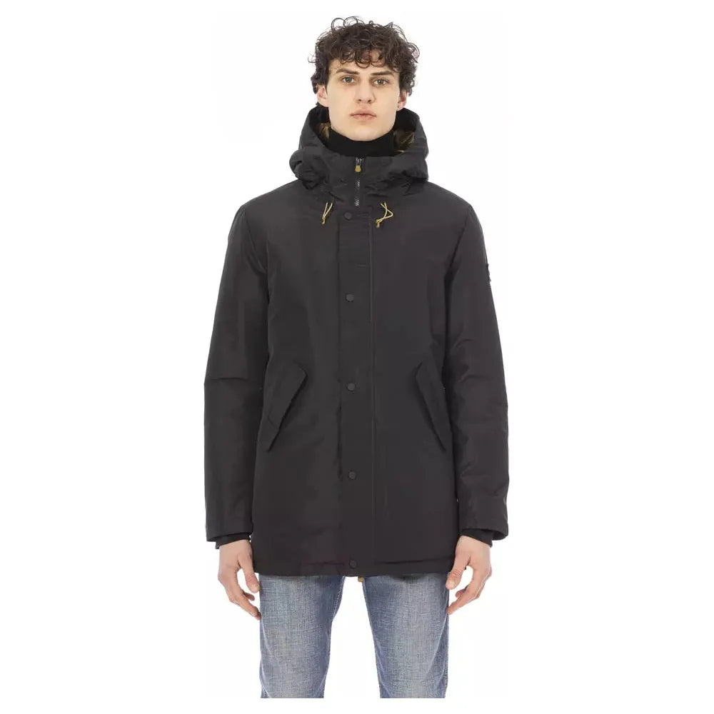Baldinini Black Cotton Jacket for Elevated Sophistication