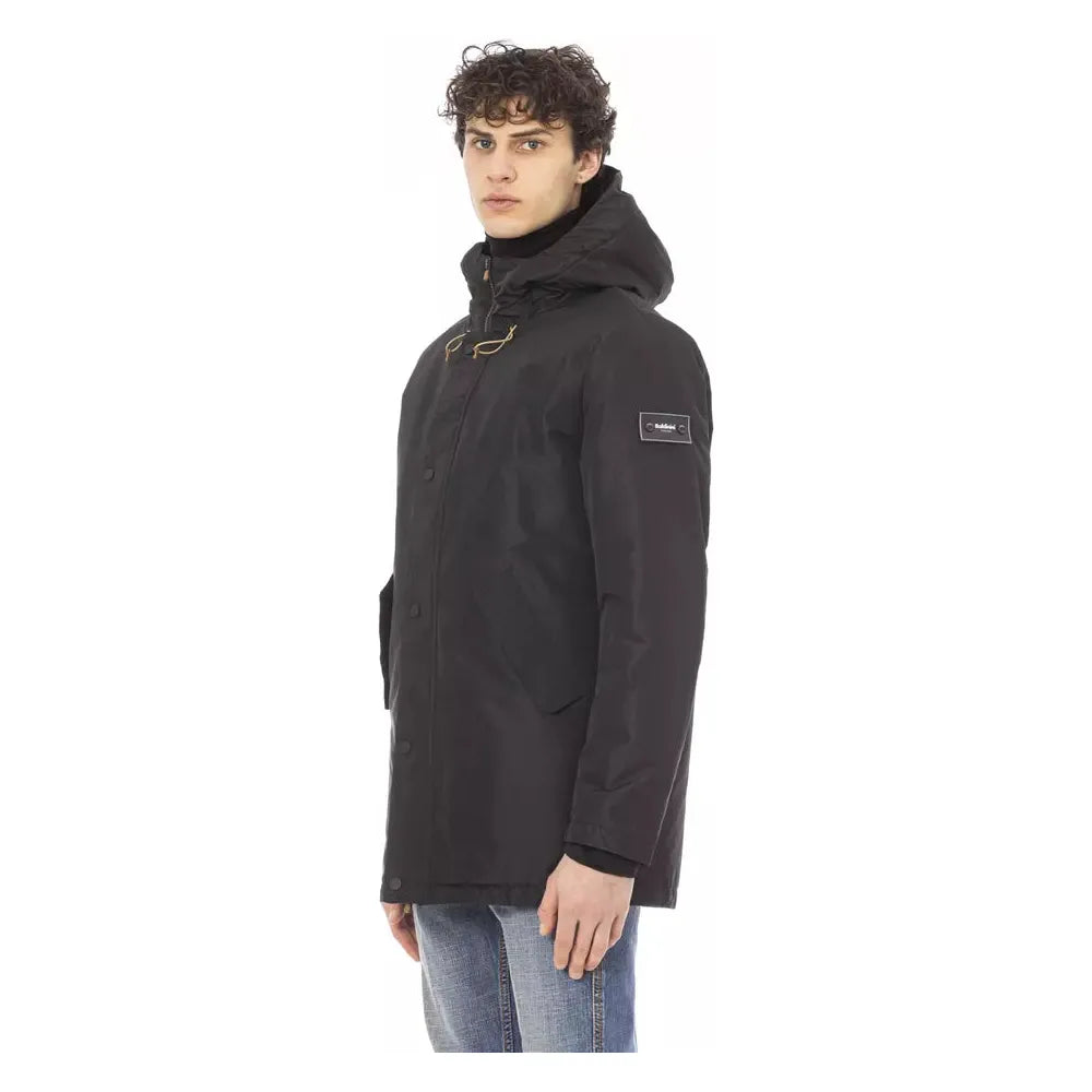 Baldinini Black Cotton Jacket for Elevated Sophistication