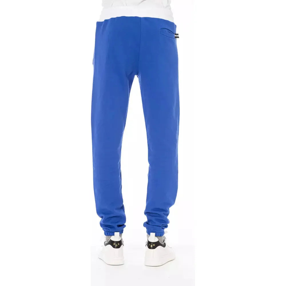 Baldinini Trend Blue Cotton Pant for Effortless Sophistication