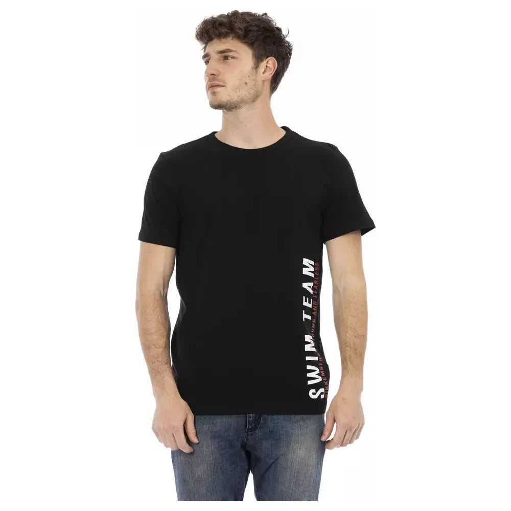 Bikkembergs Black Cotton T-Shirt for Elevated Casual Style