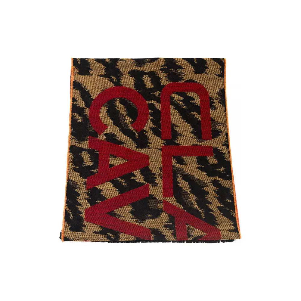 Cavalli Class Brown Wool Scarf for Elevated Style