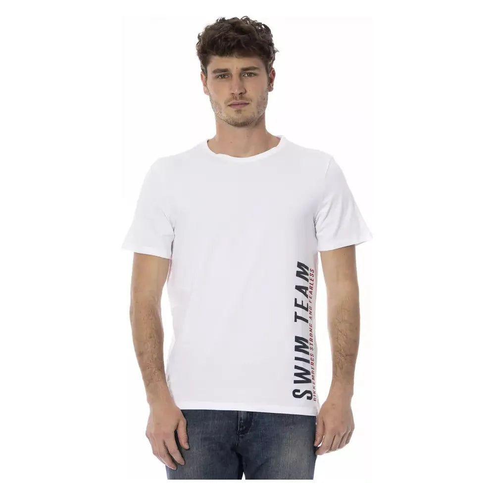 Bikkembergs White Cotton T-Shirt for Effortless Elegance