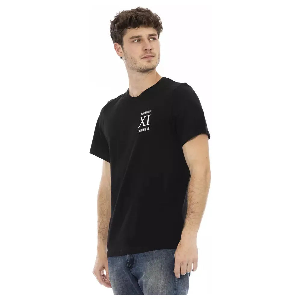 Bikkembergs Black Cotton T-Shirt for Effortless Style