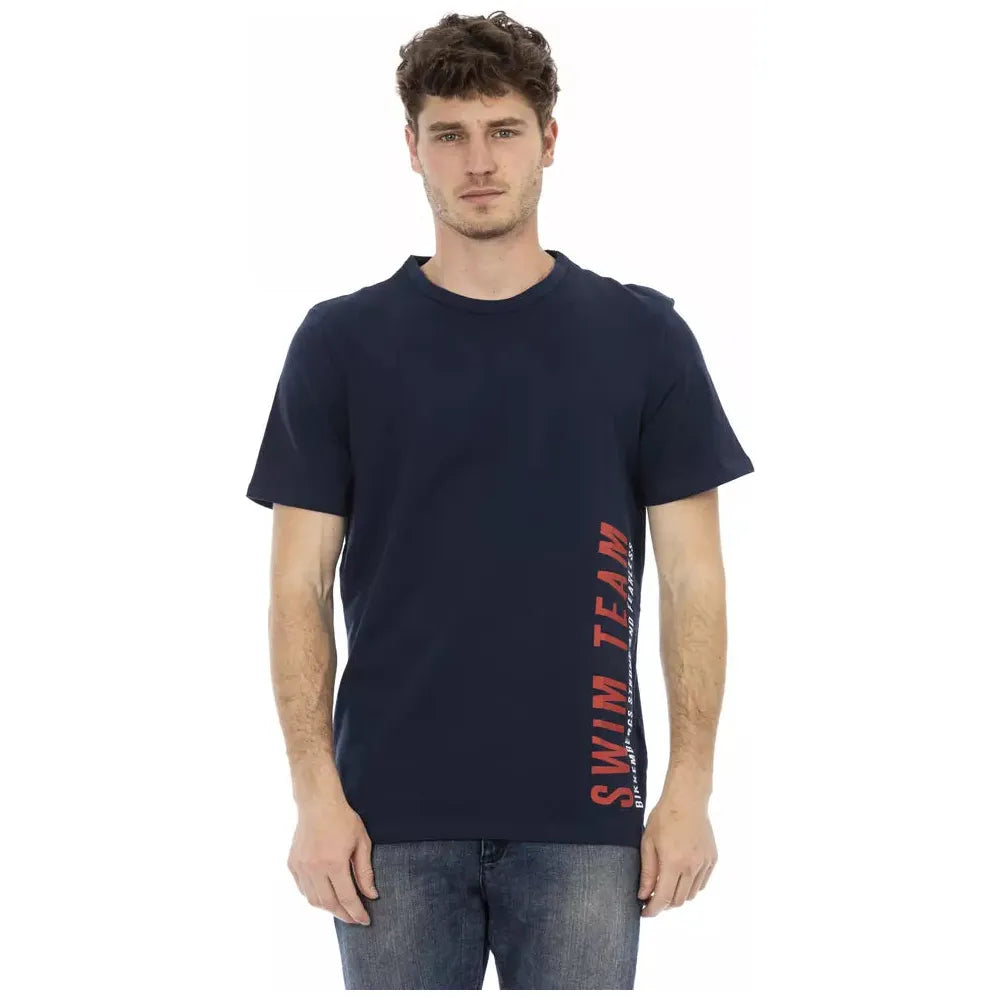Bikkembergs Army Green Cotton T-Shirt for Bold Elegance