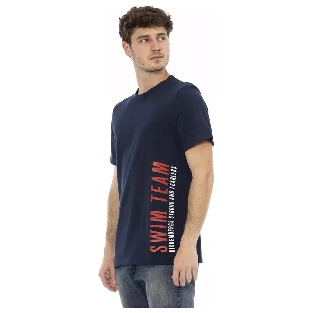 Bikkembergs Army Green Cotton T-Shirt for Bold Elegance