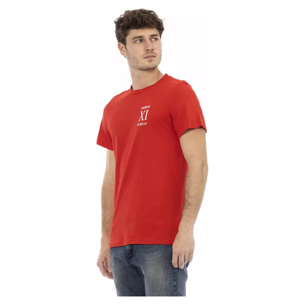Bikkembergs Red Cotton T-Shirt for Effortless Elegance