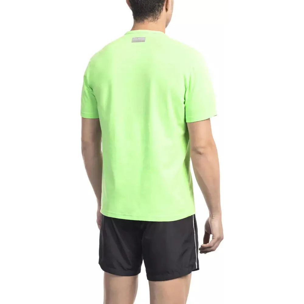 Bikkembergs Green Cotton T-Shirt for Contemporary Style
