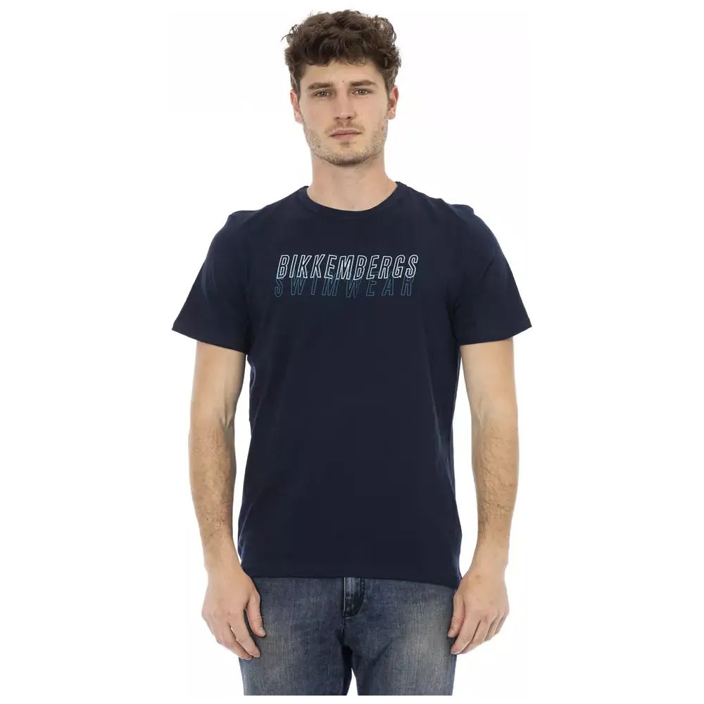 Bikkembergs Army Green Cotton T-Shirt for Elevated Style