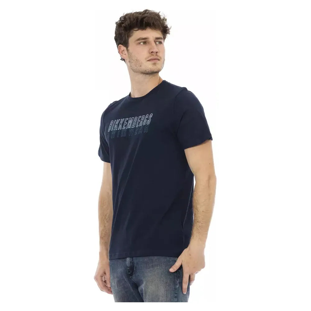 Bikkembergs Army Green Cotton T-Shirt for Elevated Style