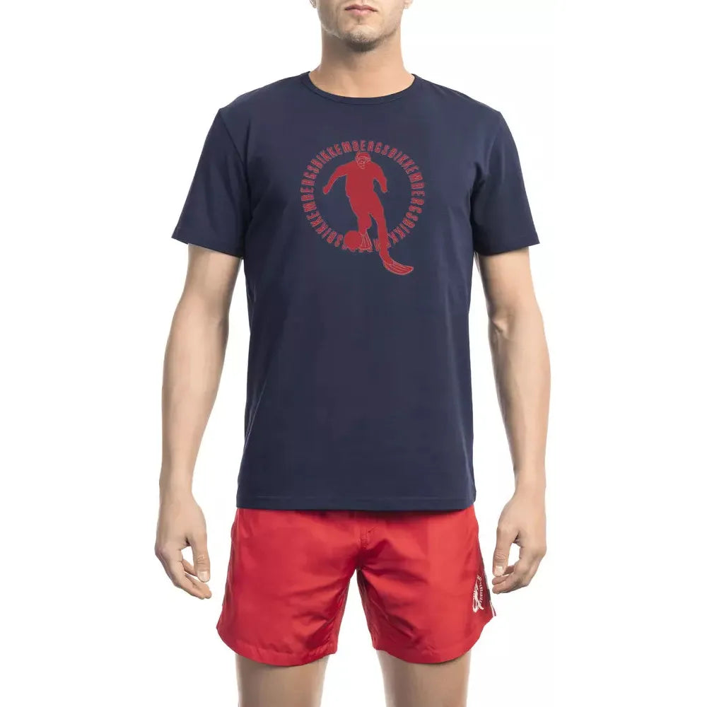 Bikkembergs Army Green Cotton T-Shirt for Effortless Style