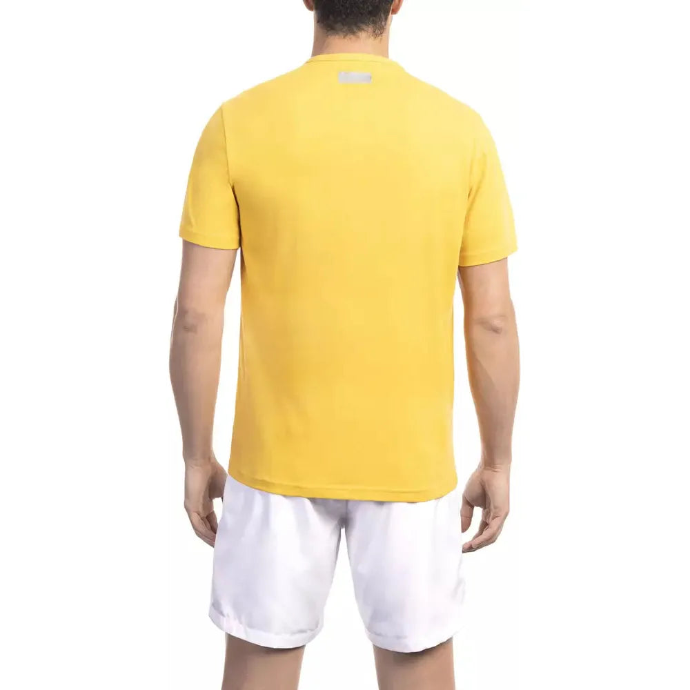 Bikkembergs Yellow Cotton T-Shirt for Bold Elegance