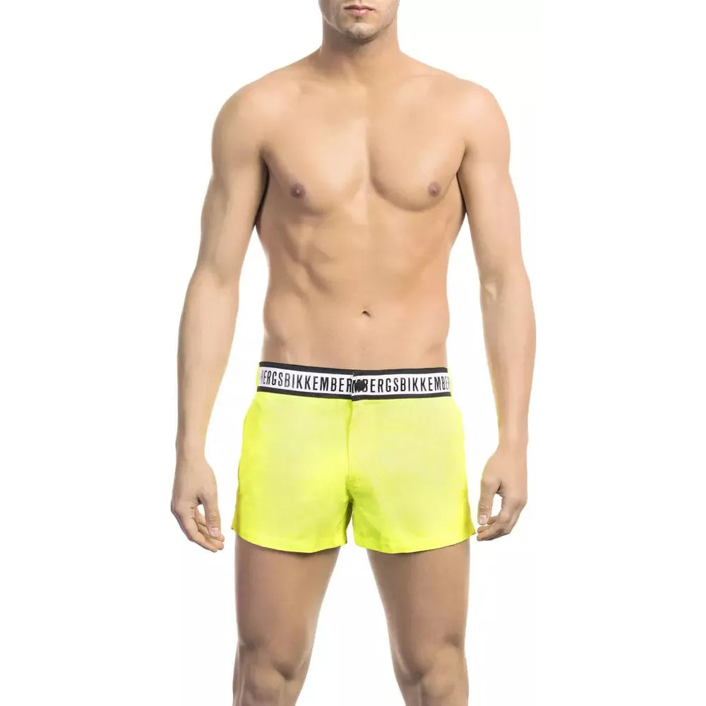Bikkembergs Yellow Swim Short for Elevated Summer Style