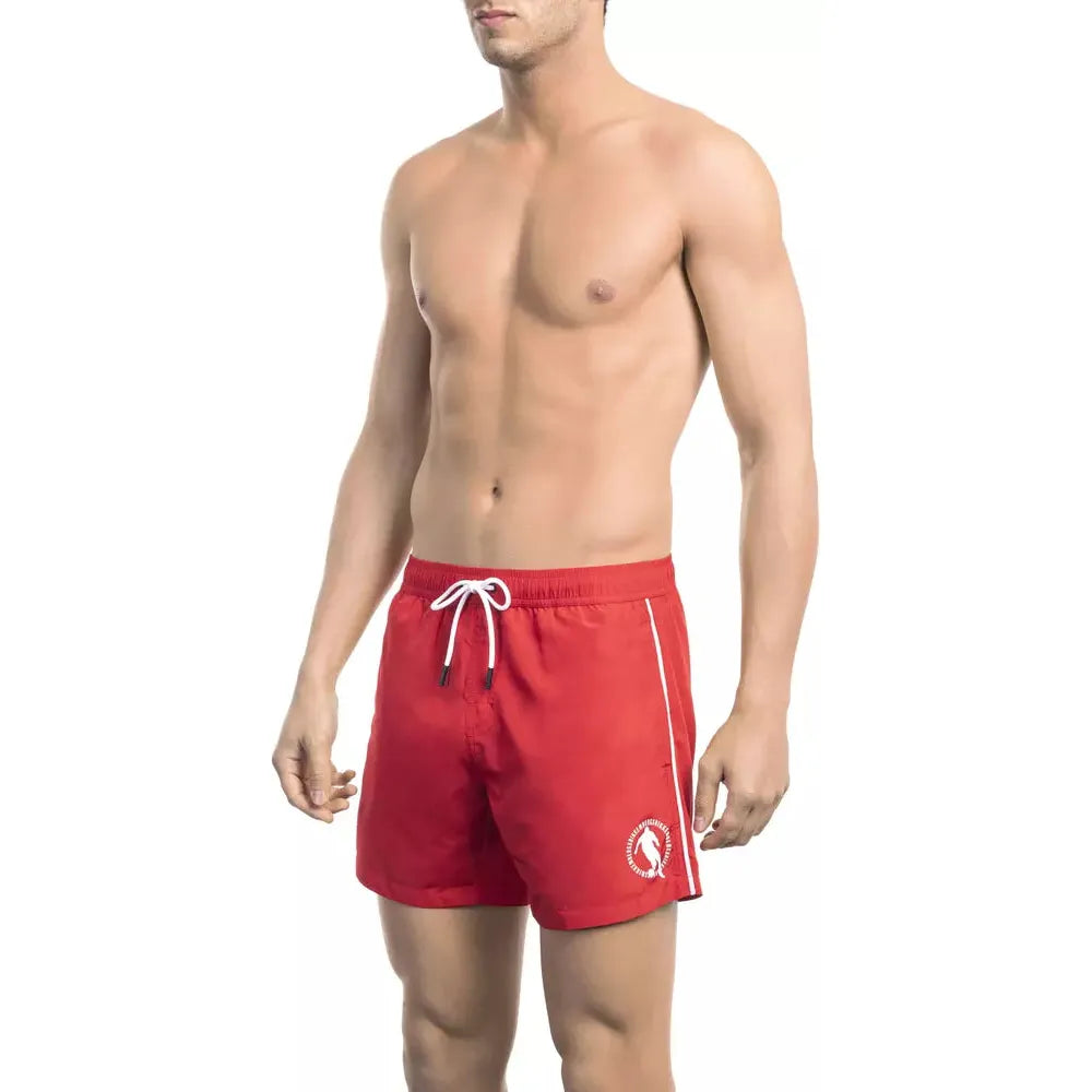 Bikkembergs Red Swim Short for Effortless Elegance