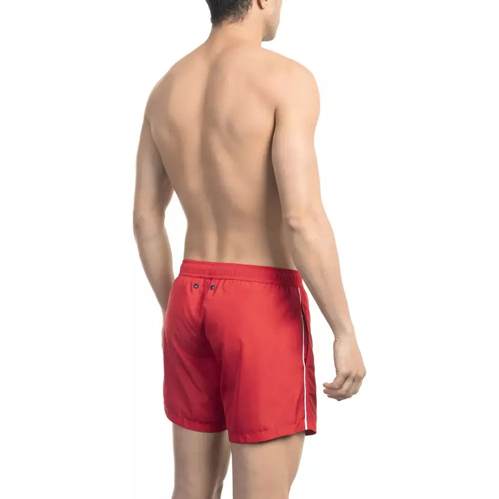 Bikkembergs Red Swim Short for Effortless Elegance