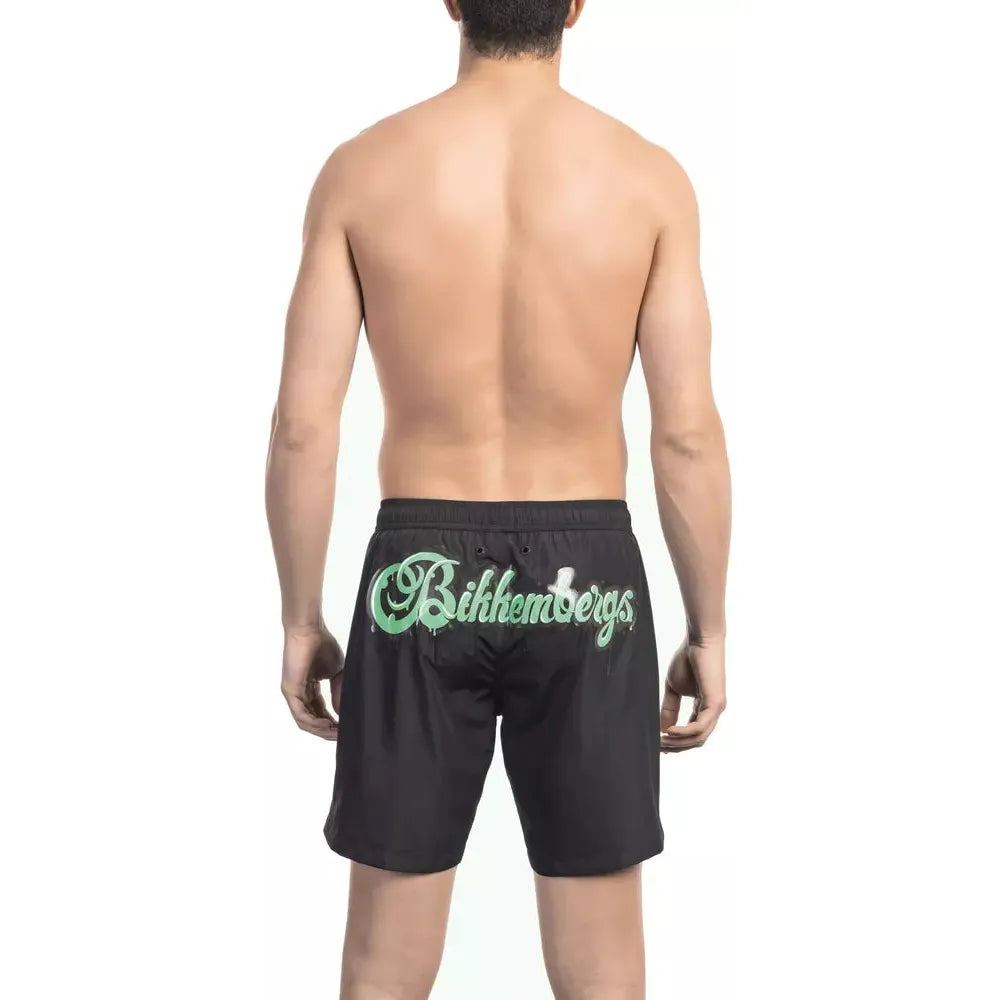 Bikkembergs Black Swim Short for Effortless Luxury Style