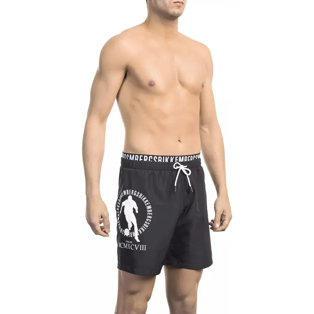 Bikkembergs Black Swim Short with Signature Design