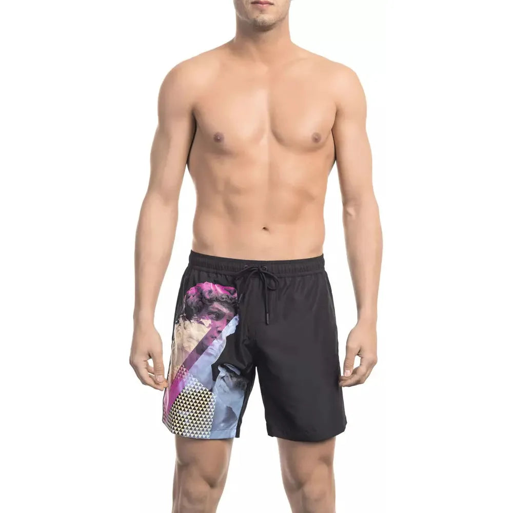 Bikkembergs Black Swim Short for Sophisticated Leisure