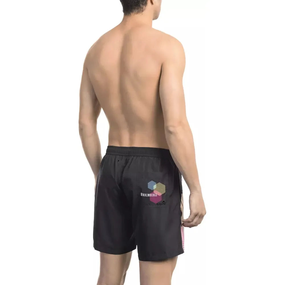 Bikkembergs Black Swim Short for Sophisticated Leisure
